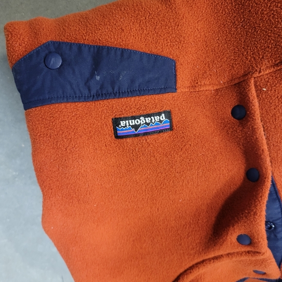 PATAGONIA Men's Synchilla Snap T Fleece Jacket burnt orange One Pocket Size S - Picture 6 of 13